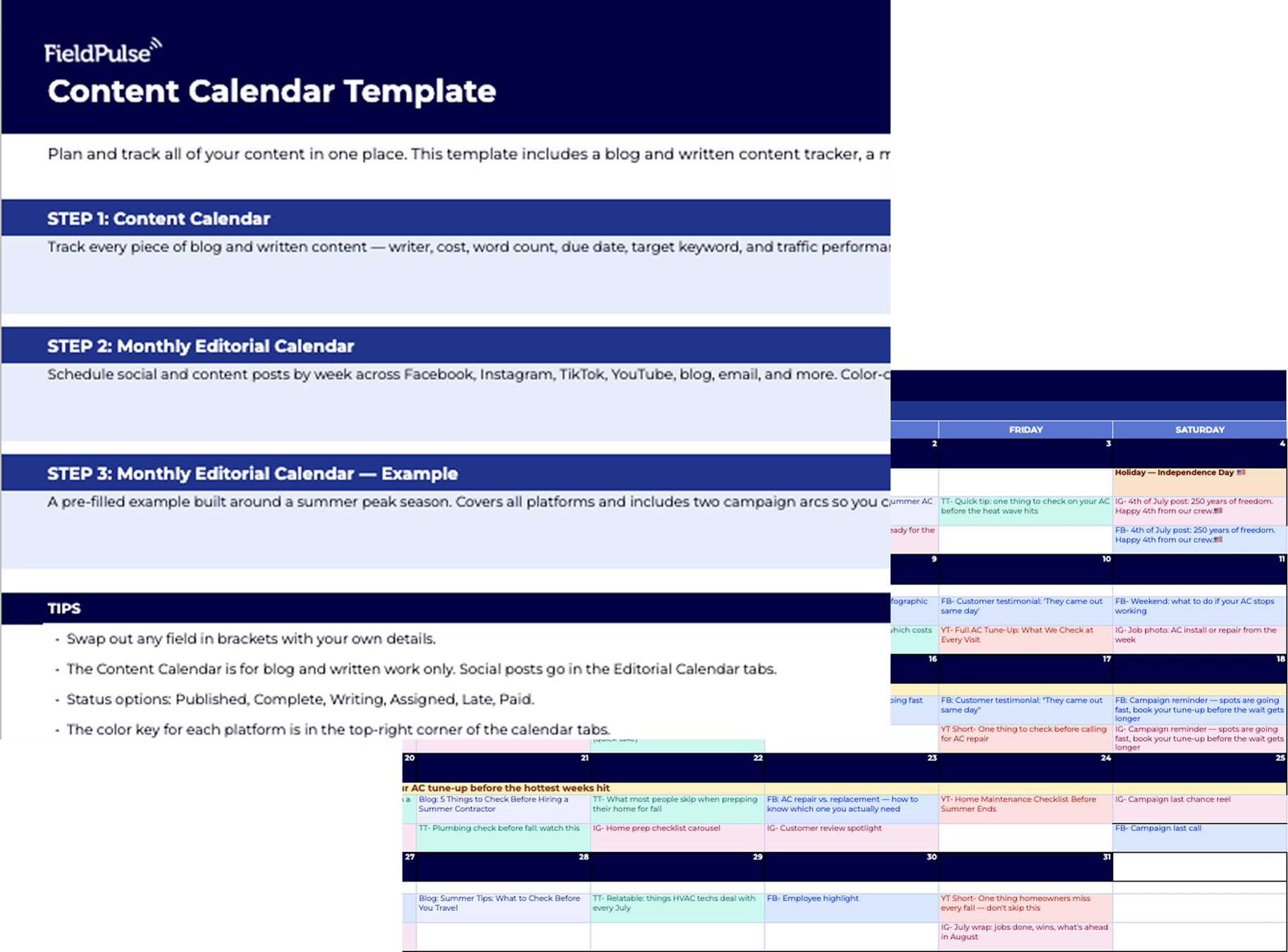 Content Calendar Content Calendar
