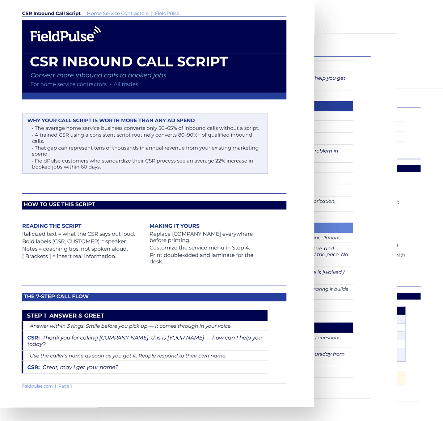 Free CSR Inbound Call Script