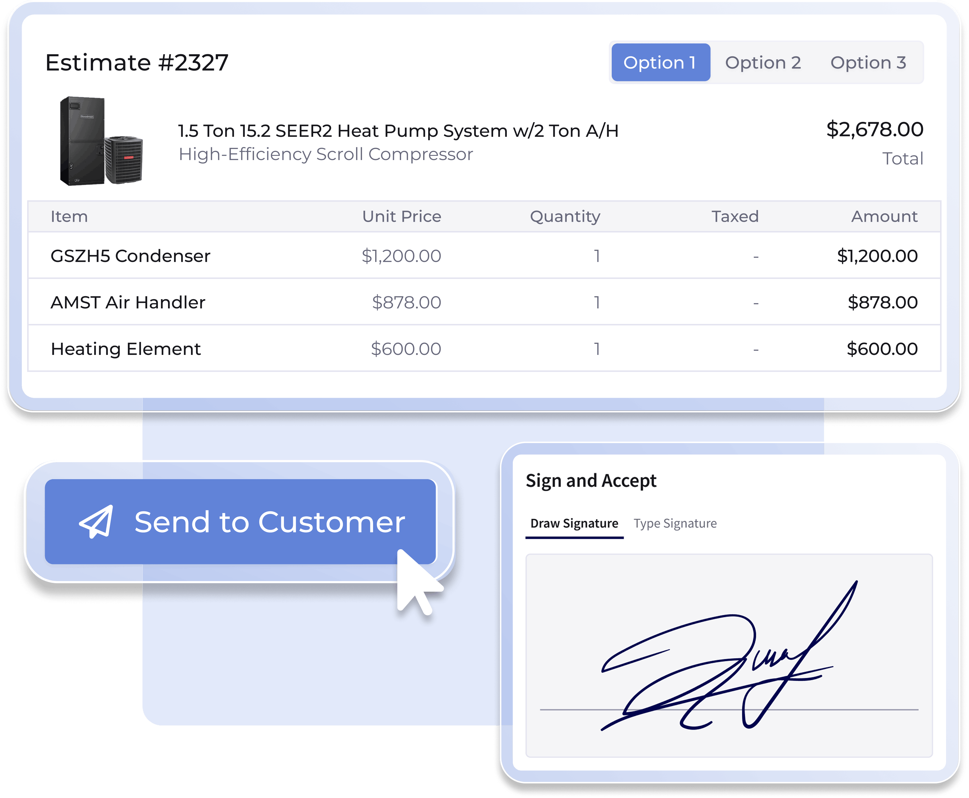 Estimates and Invoices UI